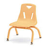 Berries Stacking Chair With Powder-Coated Legs - 8" Ht - Camel Image 1