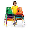 Berries Stacking Chair With Powder-Coated Legs - 8" Ht - Camel Image 1