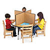 Berries Study Carrel - 4 Carrels - Small - Oak/Black Image 1
