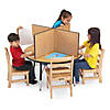 Berries Study Carrel - 4 Carrels - Small - Oak/Black Image 1