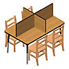 Berries Study Carrel - 4 Carrels - Small - Oak/Black Image 3