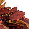 Berries with Leaves Artificial Fall Harvest Twig Wreath  24-Inch  Unlit Image 1