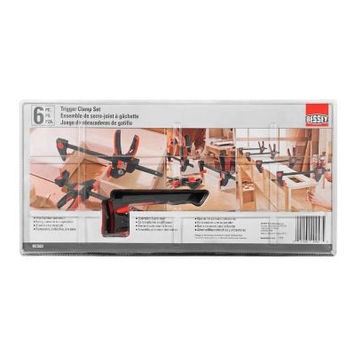 Bessey Trigger and Spring Combination Deep Reach Clamp Tool Set, 6 Piece Image 1