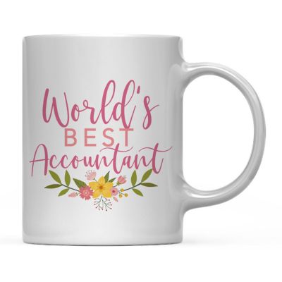 Best Accountant Floral Ceramic Mug Image 2