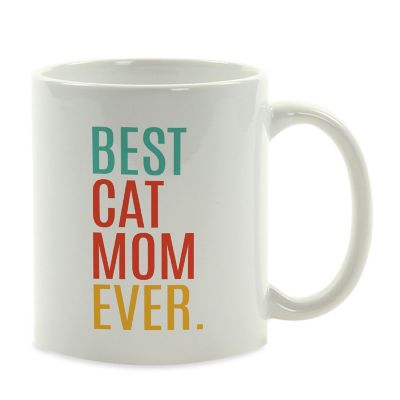Best Cat Mom Ceramic Mug Image 1