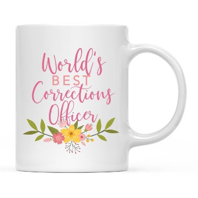 Best Corrections Officer Floral Mug Image 2