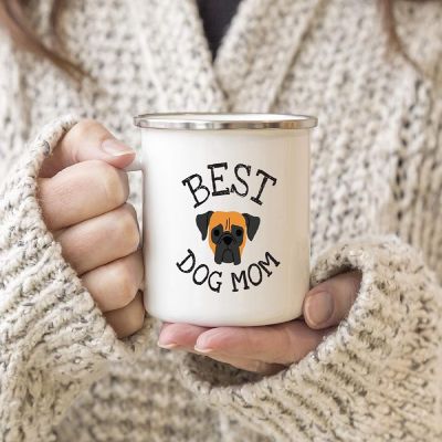 Best Dog Mom Boxer 11oz Camp Mug Image 2