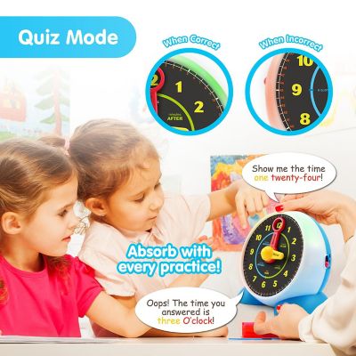BEST LEARNING Learning Clock - Educational Talking Learn to Tell Time Light-Up Toy Image 1