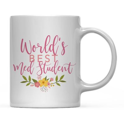 Best Med Student Floral Ceramic Mug Image 2