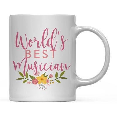 Best Musician Floral Ceramic Mug Image 1