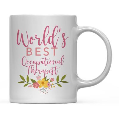 Best Occupational Therapist Floral Mug Image 2