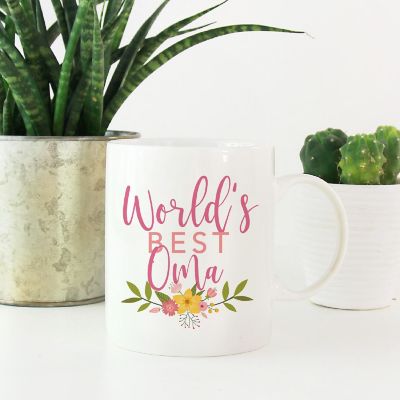 Best Oma Floral Ceramic Mug Image 1