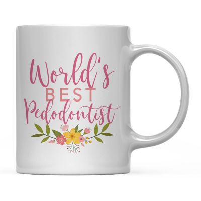 Best Pedodontist Floral Ceramic Mug Image 1