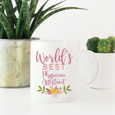 Best Physician Assistant Floral Mug Image 1