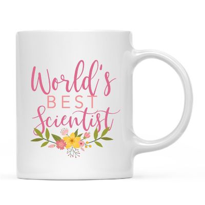 Best Scientist Floral Ceramic Mug Image 2