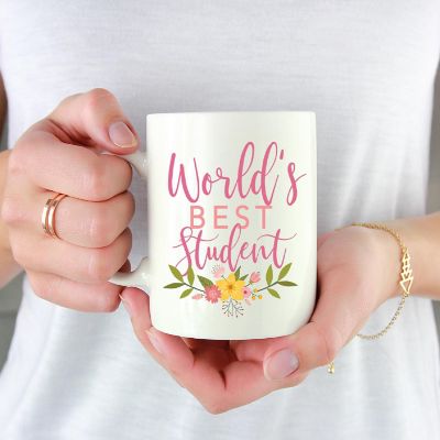 Best Student Floral Ceramic Mug Image 1