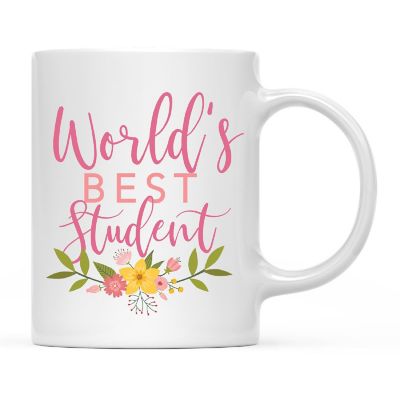 Best Student Floral Ceramic Mug Image 2