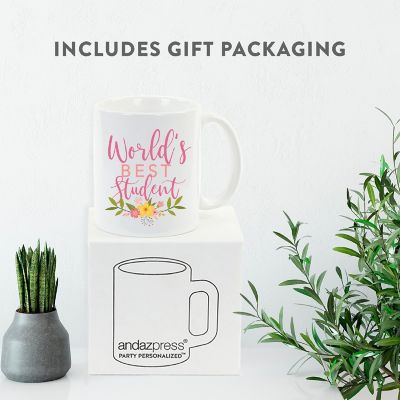 Best Student Floral Ceramic Mug Image 3