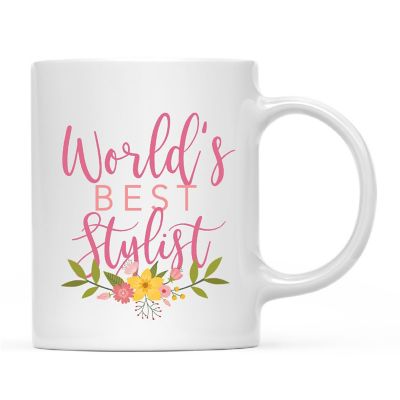 Best Stylist Floral Ceramic Mug Image 2