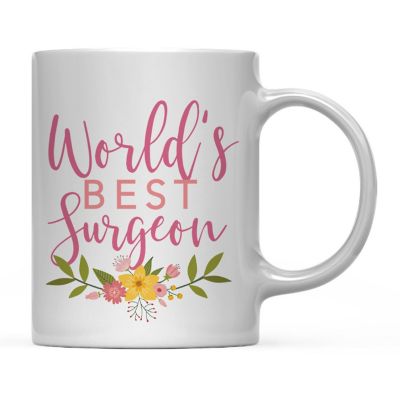 Best Surgeon Floral Ceramic Mug Image 2