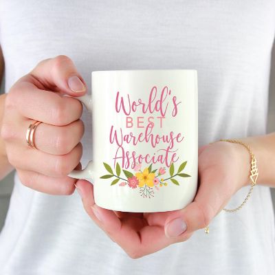 Best Warehouse Associate Floral Mug Image 1