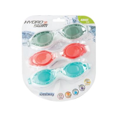 Bestway: Hydro-Pro Swim Belize Goggle Set, Black/Red Image 1