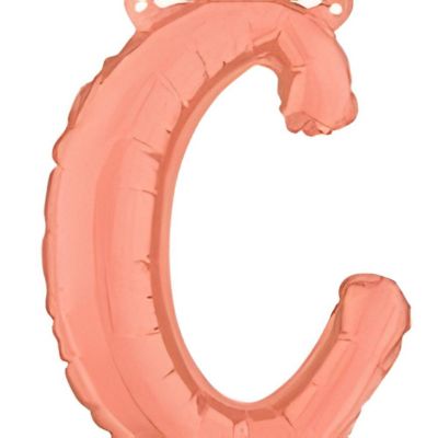 Betallic - 14" - Rose Gold - Script Letter c Foil Balloon Image 1