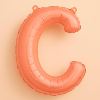Betallic - 14" - Rose Gold - Script Letter c Foil Balloon Image 2