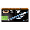 BIC Glide Exact Retractable Ball Point Pen, Fine Point (0.7 mm), Blue, 12 Count Image 1