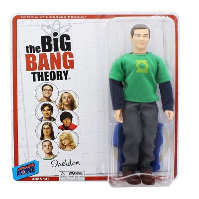 Big Bang Theory Sheldon (Green Lantern/ Superman) Retro Clothed 8" Figure Image 1