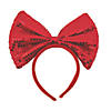 Big Bow Red Sequin Headbands Image 1