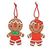 Big Head Gingerbread Christmas Ornament Craft Kit - Makes 12 Image 1