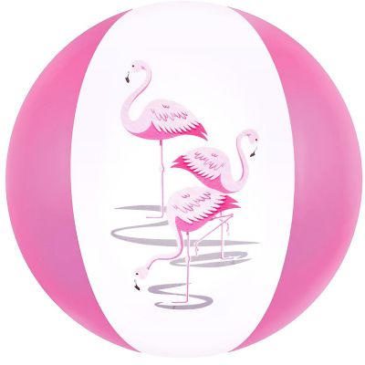 Big Mo's Toys 12" Pink Flamingo Party Pack Inflatable Beach Balls - (12 Pack) Image 1