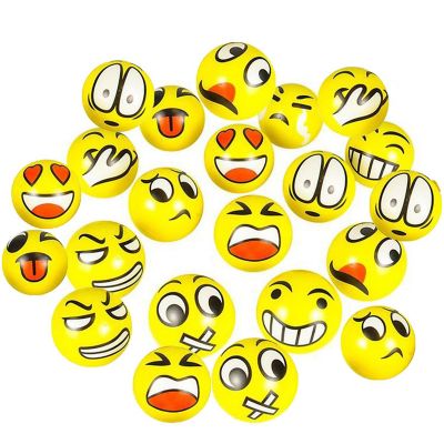 Big Mo's Toys 3" party pack emoji stress balls - (24 pack) Image 1
