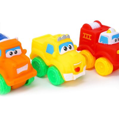 Big Mo's Toys Baby Cars - Soft Rubber Toy Vehicles for Babies and Toddlers - 12 Pieces Image 1