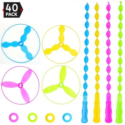 Big Mo's Toys Flying Discs - Twist Disc Flyer Saucers - 40 Sets Image 1