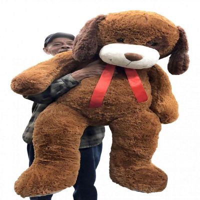 Big Plush Giant Stuffed Dog 5 Feet Tall Huge Soft Brown Stuffed Animal |  Oriental Trading