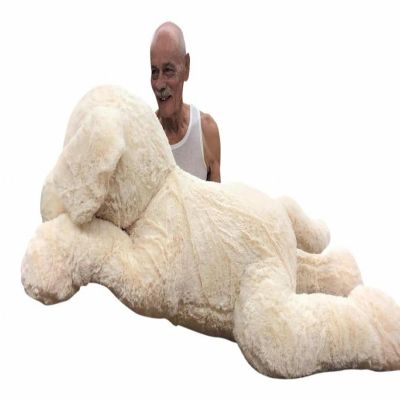 Big Plush Giant Stuffed Labrador Retriever Dog 4 Feet Long Soft 48 inches 122 cm Image 3