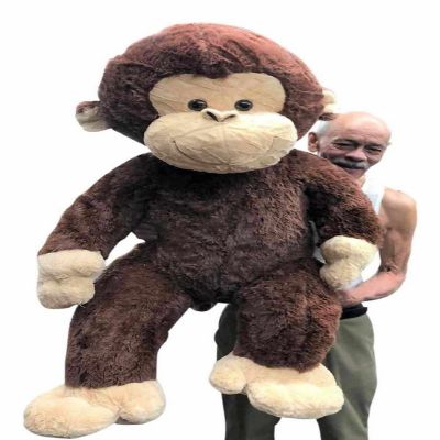Big Teddy Giant Stuffed Monkey 4 Feet Brown Image 2