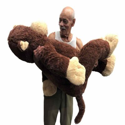 Big Teddy Giant Stuffed Monkey 4 Feet Brown Image 3