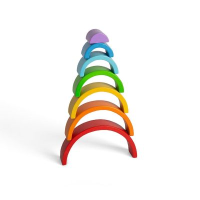 Bigjigs Toys, Wooden Stacking Rainbow - Small Image 3