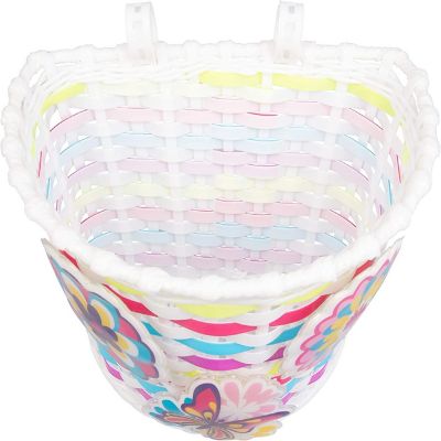 Bike Basket for Girls with Lightups - Kid's Bicycle Basket Accessories Gifts with 3 Motion Activated Blinking Flowers & Butterfly - (Fits Most Bikes) for Snacks Image 3