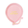 Birthday Balloon Pink Paper Plates - 12 Ct. Image 1