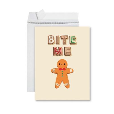 Bite Me Gingerbread Jumbo Card 8.5x11IN Image 1