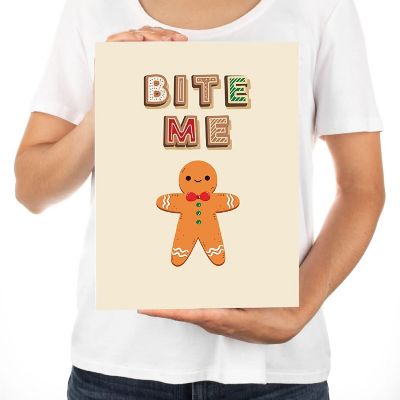 Bite Me Gingerbread Jumbo Card 8.5x11IN Image 3