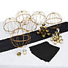 Black & Gold Accent Centerpiece Kit for 6 Tables Image 1