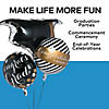 Black & Gold Graduation 18" - 30" x 20" Mylar Balloons - 3 Pc. Image 2