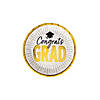 Black & Gold Graduation Party Congrats Grad Paper Dessert Plates - 25 Ct. Image 1