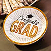 Black & Gold Graduation Party Congrats Grad Paper Dessert Plates - 25 Ct. Image 1