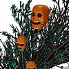 Black and Orange Skulls and Spiders Halloween Twig Wreath  22-Inch  Unlit Image 1